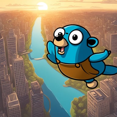 Inside an airplane, Go Blue Gopher was flying around the city, enjoying the view from above.