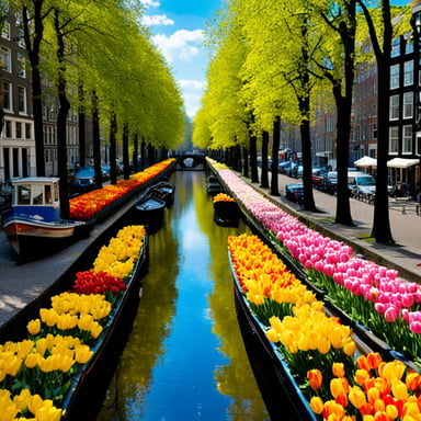 In Amsterdam, Go Blue Gopher explored the beautiful canals and vibrant tulip markets.