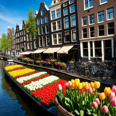 In Amsterdam, Go Blue Gopher explored the beautiful canals and vibrant tulip markets.