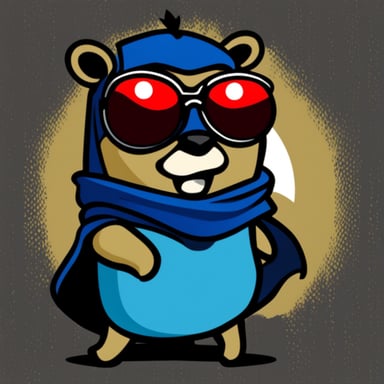 Go Blue Gopher as a DC hero.