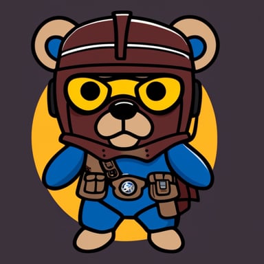 Go Blue Gopher in the style of Mandalorian.
