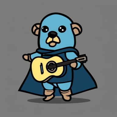 Go Blue Gopher in the style of Mandalorian.