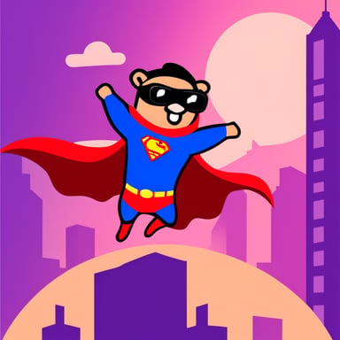 Go Blue Gopher as Superman.