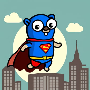 Go Blue Gopher as Superman.