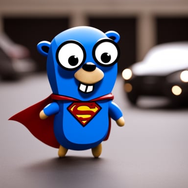 Go Blue Gopher as Superman.