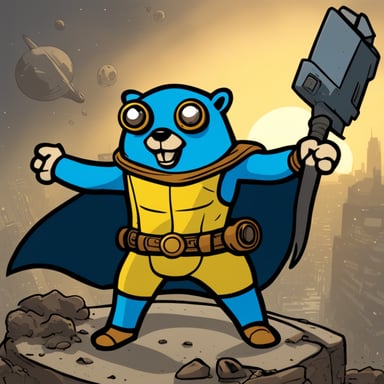Go Blue Gopher as an Avenger from Marvel Comics.