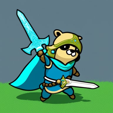 Go Blue Gopher with Link's master sword