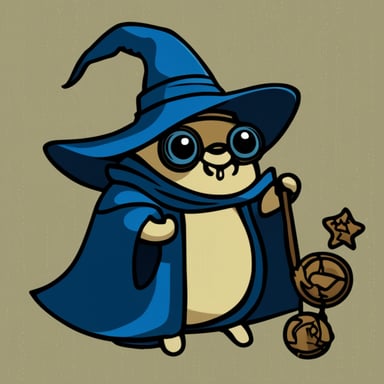 Ancient Go Blue Gopher wizard