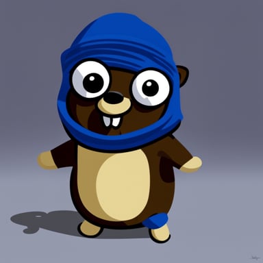 Go Blue Gopher as a ninja.