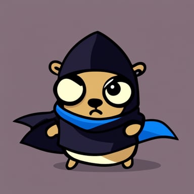 Go Blue Gopher as a ninja.