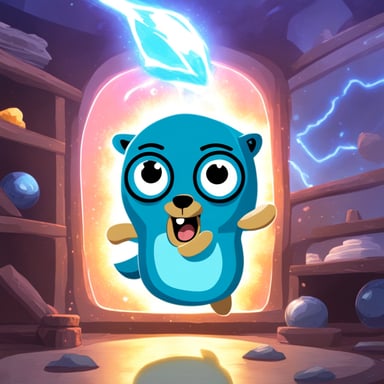 Go Blue Gopher performs a Rasengan.