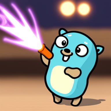 Go Blue Gopher performs a Rasengan.
