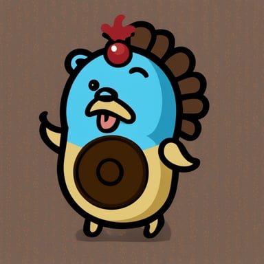Go blue gopher as a turkey.