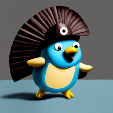 Go blue gopher as a turkey.
