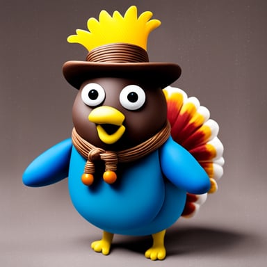 Go blue gopher as a turkey.
