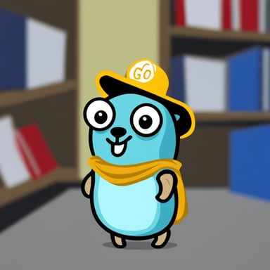 Go Blue Gopher in costume.