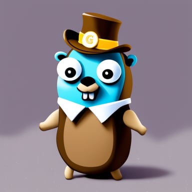 Go Blue Gopher in costume.