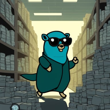 Go Blue Gopher as Neo in the Matrix movie.