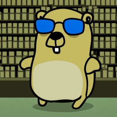 Go Blue Gopher as Neo in the Matrix movie.