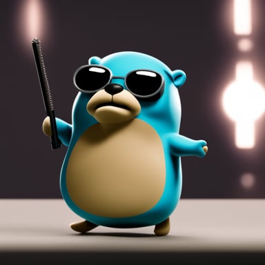 Go Blue Gopher as Neo in the Matrix movie.