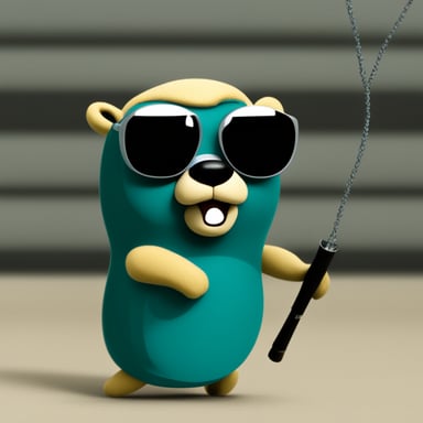 Go Blue Gopher as Neo in the Matrix movie.