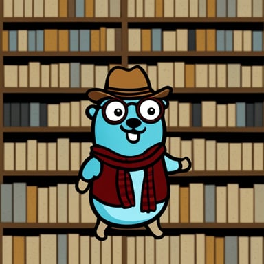 Go blue gopher as a hipster.