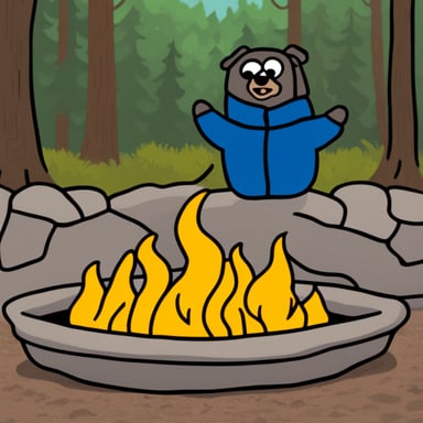 Recreate the this is fine meme with Go Blue Gopher instead of the dog.
