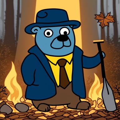 Recreate the this is fine meme with Go Blue Gopher instead of the dog.