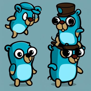 Go Blue Gopher inspired by Happy Tree Friends.