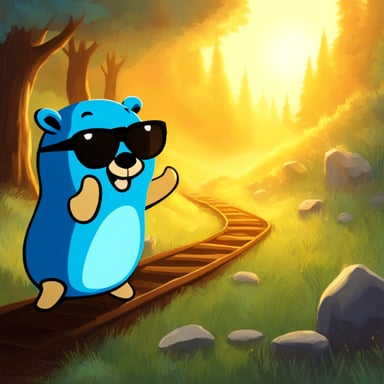 Go Blue Gopher as a thief in the night, sneaks not to steal, but to spread joy and leave behind a trail of blue happiness wherever he goes.