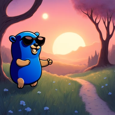Go Blue Gopher as a thief in the night, sneaks not to steal, but to spread joy and leave behind a trail of blue happiness wherever he goes.