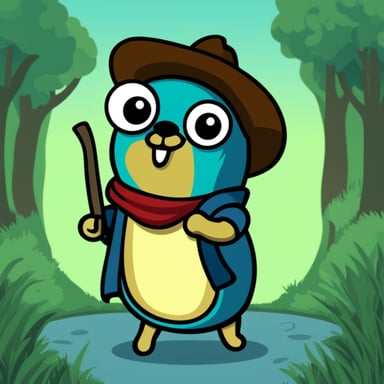 Go Blue Gopher as a charming character.
