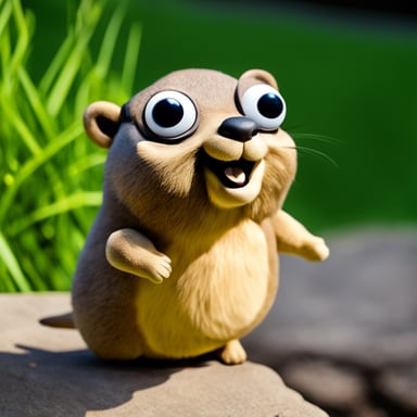 A happy gopher, named Go Blue Gopher, enjoying the sunshine.