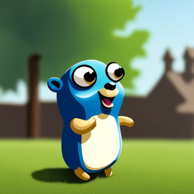 A happy gopher, named Go Blue Gopher, enjoying the sunshine.