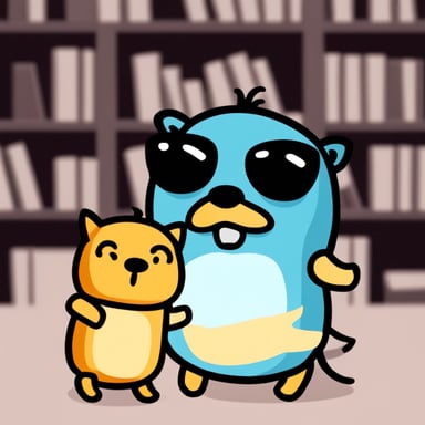 Go Blue Gopher with a cat