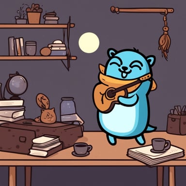Go Blue Gopher with a cat