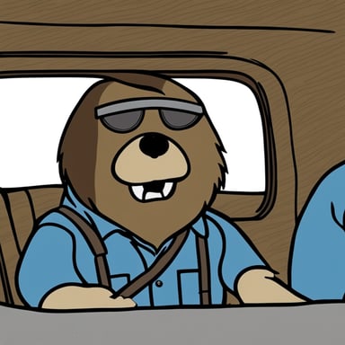 A gopher with the haircut from Anton Chigurh from No Country for Old Men becomes Go Blue Gopher with the haircut from Anton Chigurh from No Country for Old Men.