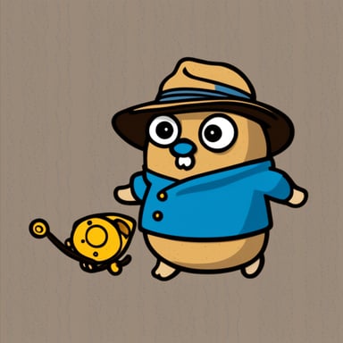 Go Blue Gopher in the style of Miyazaki.