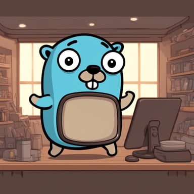 Go Blue Gopher in the style of Miyazaki.