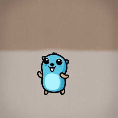 Cute Go Blue Gopher