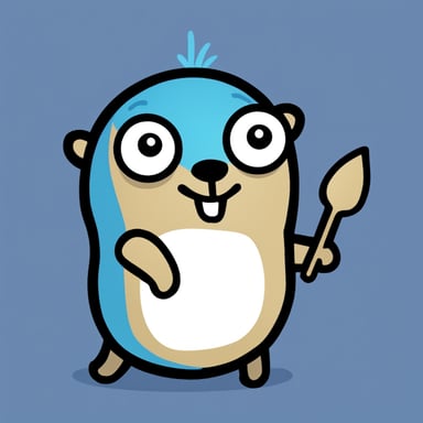 Cute Go Blue Gopher
