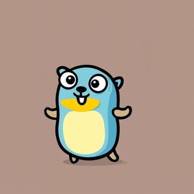 Cute Go Blue Gopher