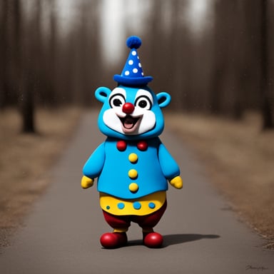 Go Blue Gopher as a clown.