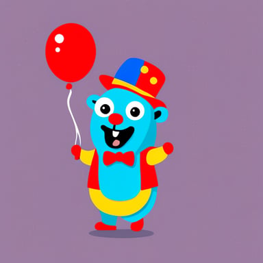 Go Blue Gopher as a clown.
