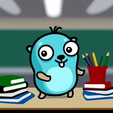 Go blue gopher in school.