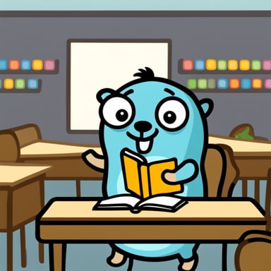 Go blue gopher in school.