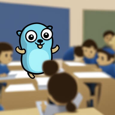 Go blue gopher in school.