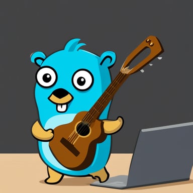 Go Blue Gopher as a GO Lang developer dives into coding with enthusiasm, tackling challenges with a spirited go blue attitude, making programming not just a task, but a fun adventure.
