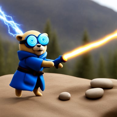 Go Blue Gopher casting Rasengan.