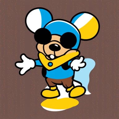 Go Blue Gopher as Mickey Mouse